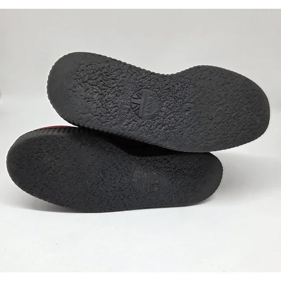 T.U.K. Red Suede Lace Up Creeper Platform Punk Goth Sneakers Unisex Size 5 - Picture 7 of 9